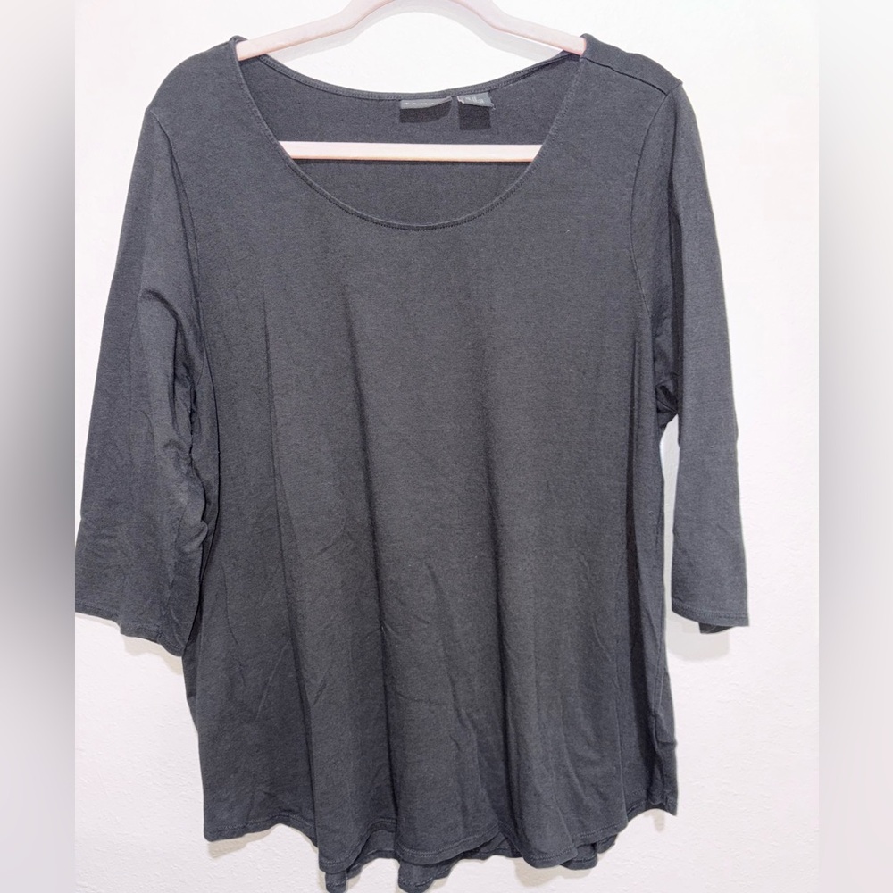 Tahari Black Long Sleeve Top